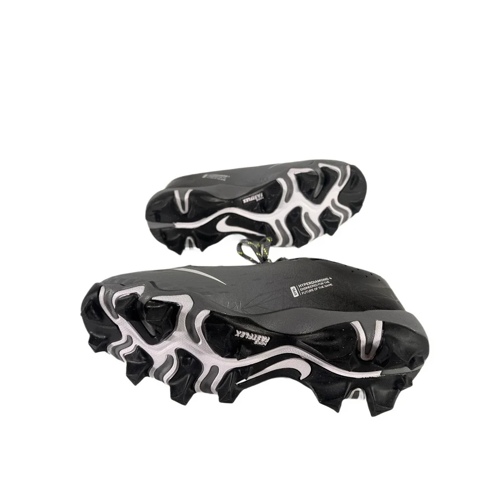 Nike Hyperdiamond 4 Keystone GG Youth Softball Cleats 3.5Y Grey Black CZ5919-007